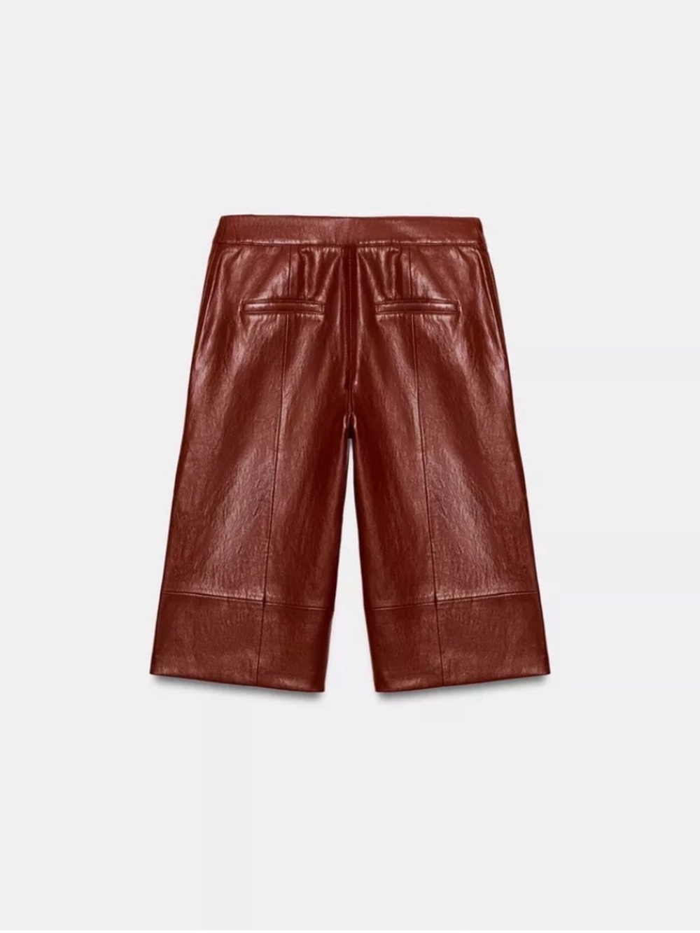 Zara Faux Leather Long Shorts - Picture 4 of 6